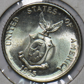 Philippines 1945 D 20 Centavos Eagle animal BU 490669 combine shipping