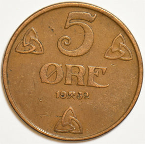 Norway 1932 5 Ore 152883 combine shipping
