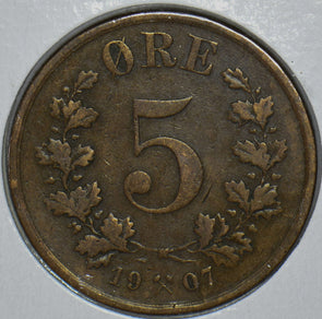 Norway 1907 5 Ore 290837 combine shipping