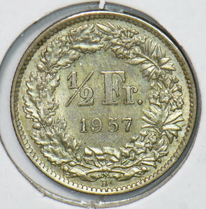 Switzerland 1957 1/2 Franc 901818 combine shipping