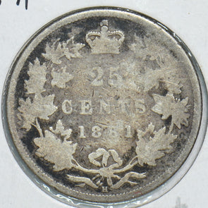 Canada 1881 H 25 Cents 298667 combine shipping