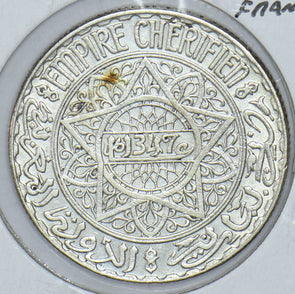 Morocco 1928 AH 1347 10 Francs 191659 combine shipping