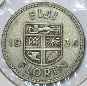 Fiji 1936 Florin 151189 combine shipping