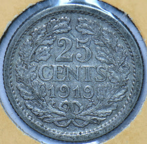 Netherlands 1919 25 Cents 902543 combine shipping