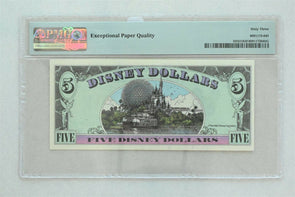Disney Dollar 1993 $5 PMG Choice UNC 63EPQ DIS31. Goofy. View of Walt Disney W