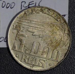 Brazil 1937 5000 Reis silver  B0093 combine shipping