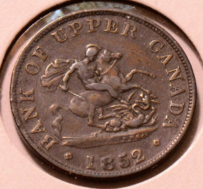 CA0097 Canada 1852 Half Penny Bank Of upper canada Token combine shipping