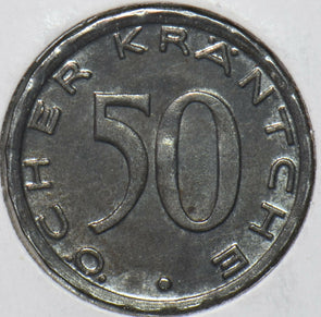 Germany 1920 50 Pfennig Eagle animal City of Aachen 296477 combine shipping