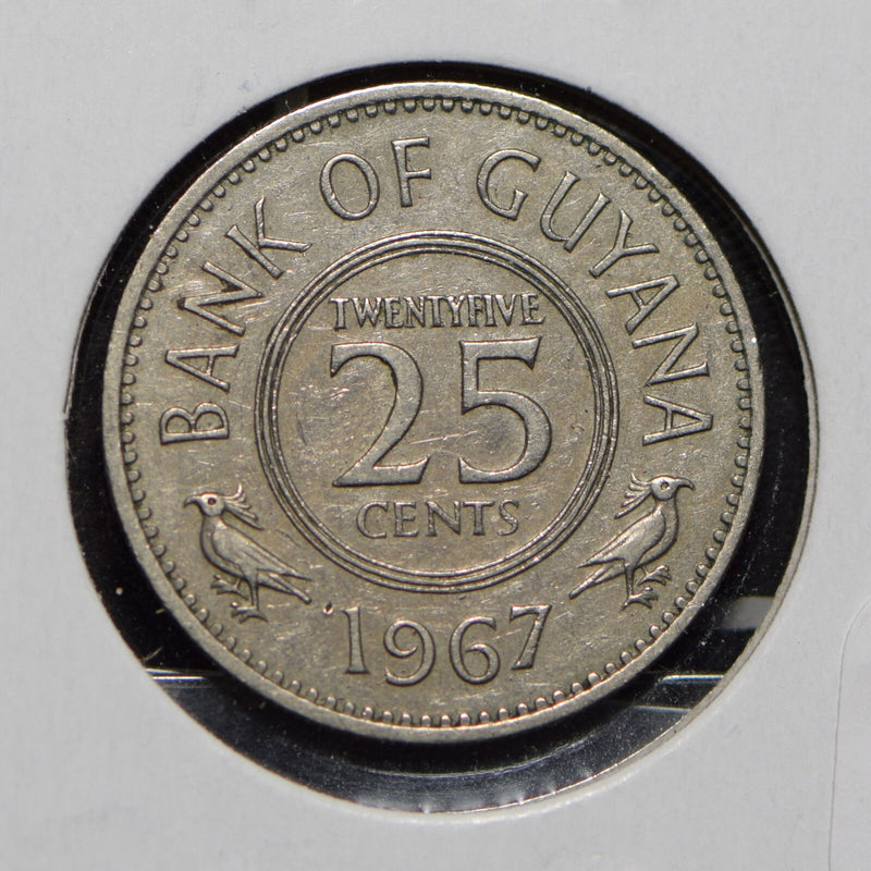 Guyana 1967 25 Cents  900871 combine shipping