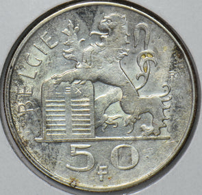 Belgium 1950 50 Francs Lion animal 194589 combine shipping
