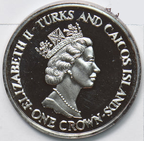 Turks and Caicos Islands 1991 Crown piefort Proof mintage 400 rare prince Charle