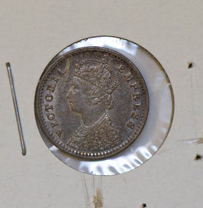 British India 1889 2 Annas silver  I0337 combine shipping