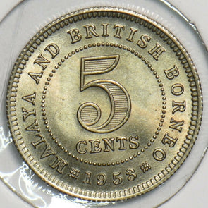 Malaya and British Borneo 1953 5 Cents 298367 combine shipping
