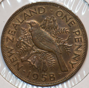 New Zealand 1958 Penny Tui Bird animal 151609 combine shipping