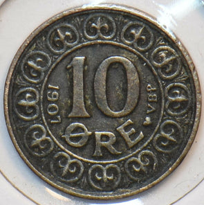 Denmark 1907 10 Ore 296514 combine shipping