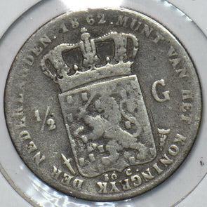 Netherlands 1862 1/2 Gulden Lion animal 296291 combine shipping