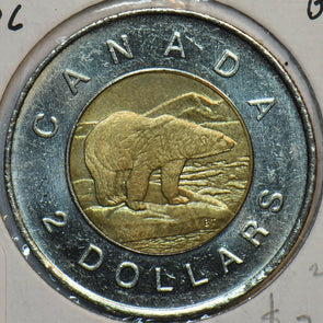 Canada 1996 2 Dollars Polar Bear animal BU 903597 combine shipping