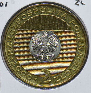 Poland 2001 2 Zlote  191869 combine shipping