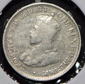 Australia 1921 3 Pence Kangaroo animal Emu  191457 combine shipping