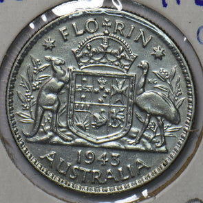 Australia 1943 Florin Kangaroo animal 193638 combine shipping