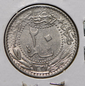 Turkey 1910 AH 1327 20 Para  291914 combine shipping