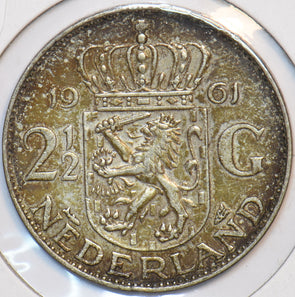 Netherlands 1961 2 1/2 Gulden 195345 combine shipping