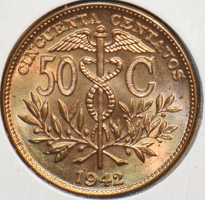 Bolivia 1942 50 Centavos Alpaka animal 295398 combine shipping