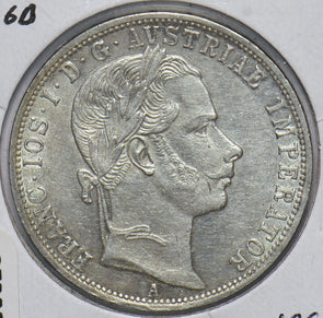 Austria 1860 A Florin Eagle animal 490326 combine shipping