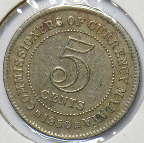 Straits Settlements 1950 5 Cents 193495 combine shipping