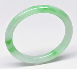 Natural Green Jadeite Bangle 27.67g Size 6 1/4 