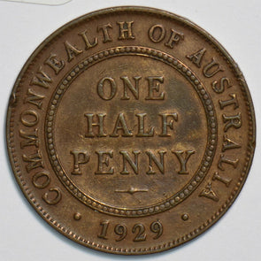 Australia 1929 1/2 Penny 298263 combine shipping