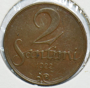 Latvia 1922 2 Santimi 240950 combine shipping