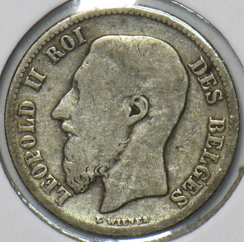Belgium 1899 50 Centimes Lion animal 903186 combine shipping