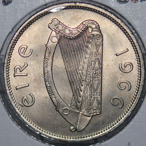 Ireland 1966 half 1/2 Crown gem BU 290019 combine shipping