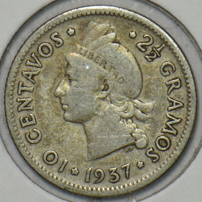 Dominican Republic 1937 10 Centavos 151659 combine shipping