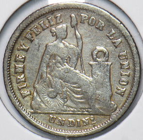 Peru 1866 Dinero 192776 combine shipping