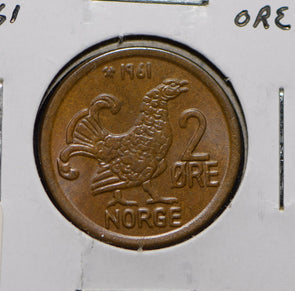 Norway 1961 2 Ore Moor Hen animal  900392 combine shipping