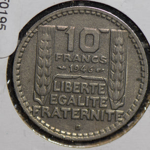 France 1946 B 10 Francs long leaves key date F0195 combine shipping