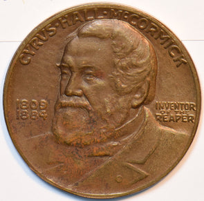 1831 1931 Horse animal Cyrus McCormick Bronze Medal - Centennial of the Reaper