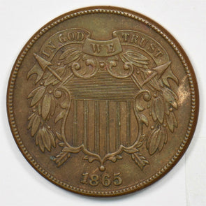 1865 Two Cents CH AU U0200