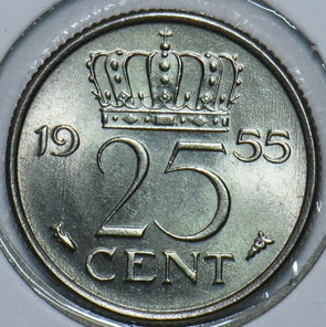 Netherlands 1955 25 Cents 152513 combine shipping