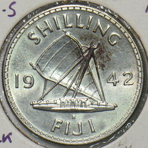 Fiji 1942 S Shilling Struck at San Francisco 297069 combine shipping