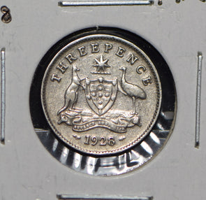 Australia 1928 3 Pence Kangaroo animal Moorhen  191233 combine shipping