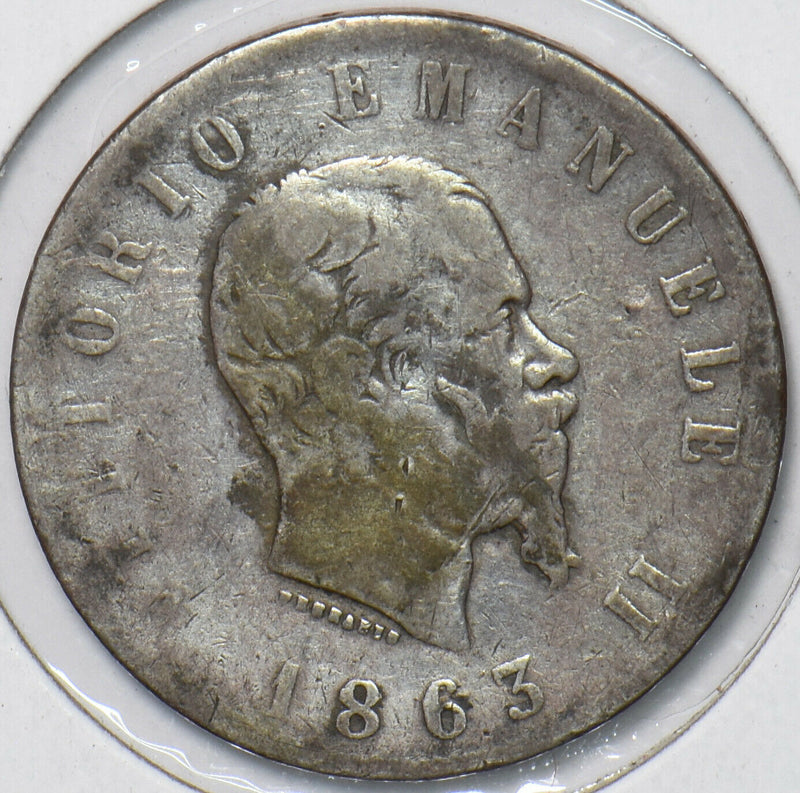 Italy 1863 2 Lire 194787 combine shipping