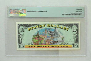 Disney Dollar 1999 $10 PMG Superb Gem Unc 67EPQ DIS61. Minnie. View of Disneyla