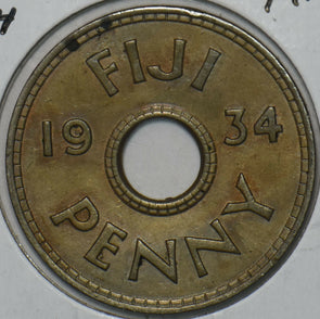 Fiji 1934 Penny 152292 combine shipping