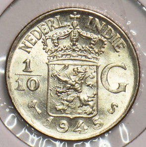 Netherlands East Indies 1945 S 1/10 Gulden 199173 combine shipping