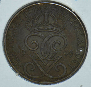 Sweden 1909 2 Ore 290552 combine shipping