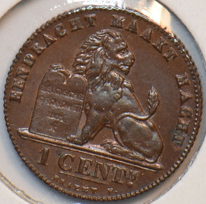 Belgium 1912 Cent Lion animal 294840 combine shipping