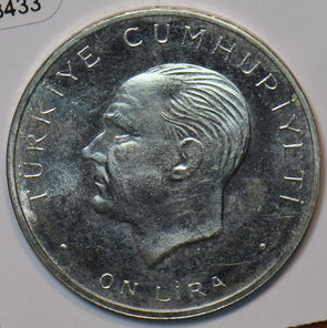 Turkey 1960 10 Lira 27 May 1960 Revolution 193433 combine shipping